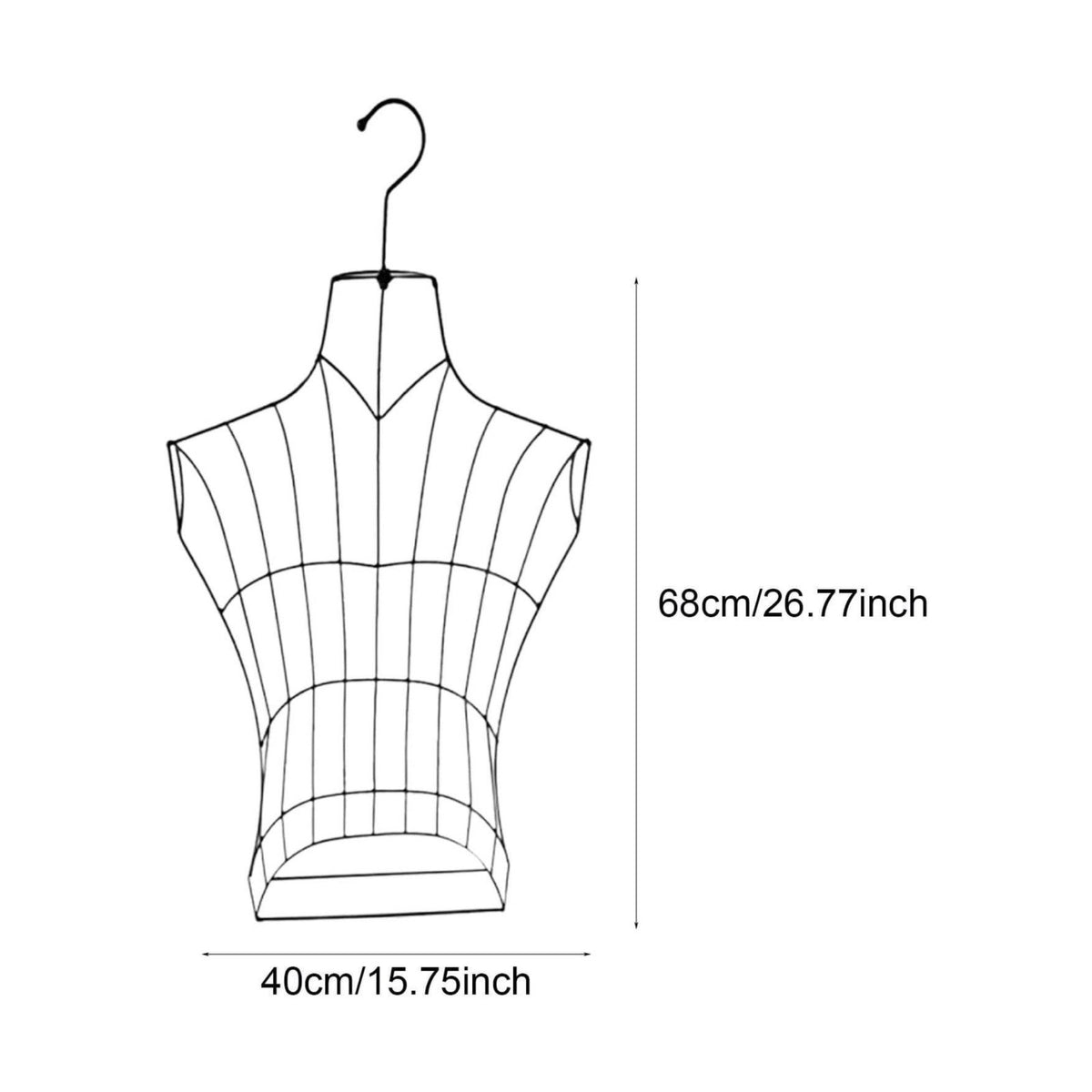 Iron Dress Form Metal Frame Male Dress Form Stand No Tools Needed for Boutique