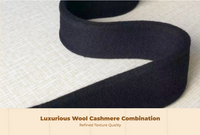 Universal Black Wool Coat Belt, Double-Sided, Formal Wear