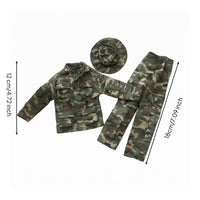 Jungle Set Stitched Seams Miniature Soldier Outfit Fabric