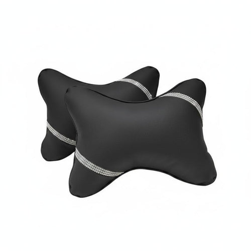 2 Pieces Crystal Car Seat Headrest Cushion for Women