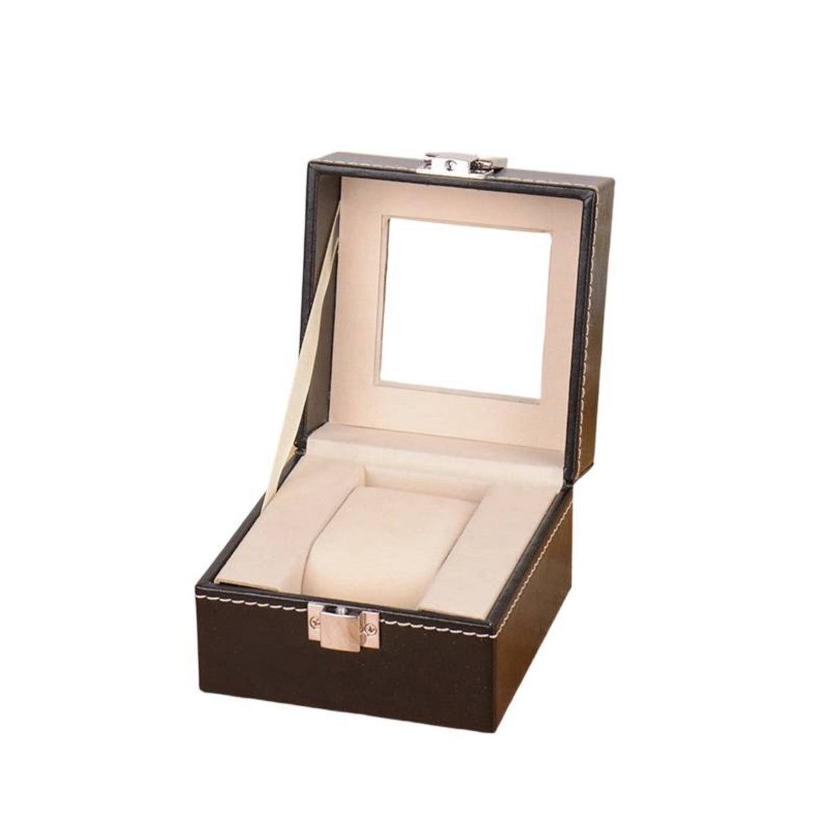 Single Watch Display Box Particle-Resistant Single Watch Box Soft Interior Lining Elegant Design