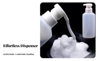 Refillable Perm Lotion Foamer Bottle Soft Squeezable Body Press Foam Bottle Measurement Markings for Salon Professionals, Barbershop, Home