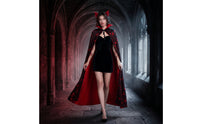 Chiropteran Cape Stand-up Collar Costume Cape Draping for Theater Performances