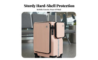 Built-in Cup Holder Front Accessible Ing Carry-on Scratch Resistant 20-Inch Trolley Case Airline Approved for Vacation, Vacations
