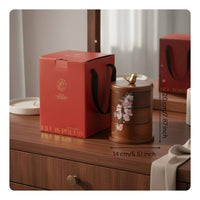 3-Tier Rotating Jewelry Box Solid Wood Stackable Trinket Holder Sturdy &