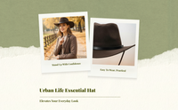Women’s Suede Cowboy Hat, Vintage design, Adjustable, informal, Travel