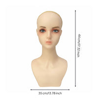 Mannequin Head with Shoulders Shoulder Design Realistic Female Bust Sturdy for Hair Salon Owners