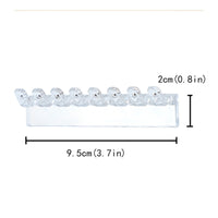 3 Pieces Jewelry Hook Strip Space Saving Necklace Hanger Clear Plastic
