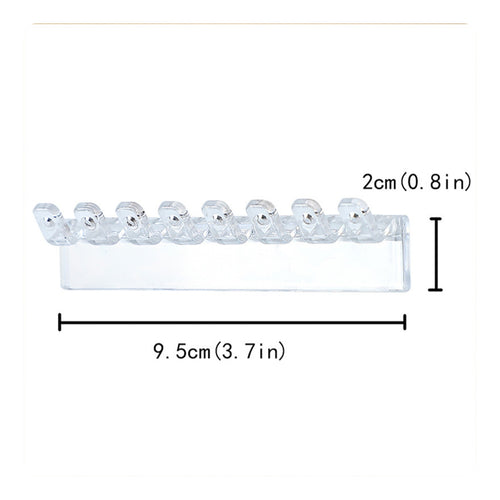 3 Pieces Jewelry Hook Strip Space Saving Necklace Hanger Clear Plastic