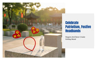 Patriotic Day Headband, Kids Patriotic Hair Accessory, Star Heart Flag Decoration, Chinese Style Holiday Headwear