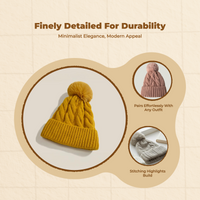 Fleece Lined hat, Warm Knit Winter Hat for Women, Soft Cap