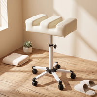 Footrest Stool with Wheels Padded Furniture Rolling for Beauticians
