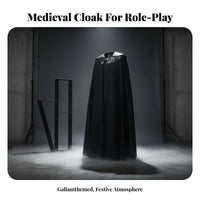 Medieval knight's Cloak Full Length Costume Apparel Riveted Collar