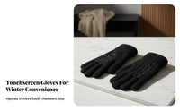 Two-Finger Exposed Gloves 2-in-1 Versatility Warm Tap Screen Gloves Knitted Hand Coverings Winter Accessory for Commuters
