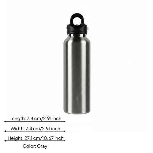 Hinged-Lid Water Bottle Hot or Cold Stainless Steel Water Bottle