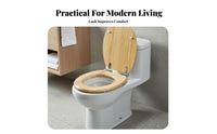 Silent Operation Wooden Toilet Seat Long-Lasting Slow Close Toilet Seat Easy Installation Bathroom Fixture Heavy Duty for Homeowners, Families, DIY Enthusiasts, Restroom, Home