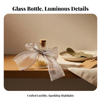 Glass Wishing Bottle Perfect for DIY Crafts Mini Hope Jar Mini Glass Bottle Elegant Design Decorative Storage Jar Versatile Use