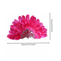 Sequins Feather Headpiece Real Feathers Showgirl Headpiece Performance-Stopping
