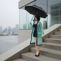 1/12 Scale Raincoat Contrast Edging BJD Doll Outerwear 1/12 Scale Overcoat Coat See-Through Design Poseable-Wire