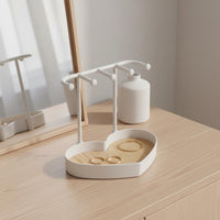 Heart Shaped Jewelry Stand Multi-Functional Earring and Bracelet Rack for Women