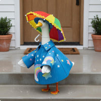 Goose Raincoat Set Festival Garden Decor Outdoor for Yard