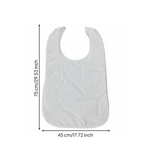 Elderly Feeding Bib Adjustable Neck Closure Washable Adult Bib for Nursing Homes