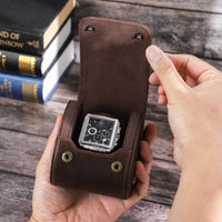 Vintage Watch Storage Box Soft Interior Lining Oval Watch Holder Individual Organizer Sturdy Protection Removable Pillows
