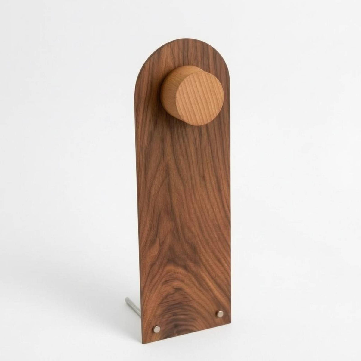 Walnut Wood Necklace Stand Metal Feet Wooden Jewelry Holder Rack Tabletop