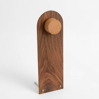 Walnut Wood Necklace Stand Metal Feet Wooden Jewelry Holder Rack Tabletop