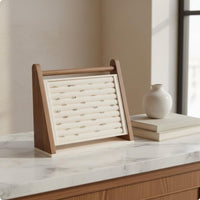 Slanted Band Display Rack Tabletop Wooden Band Display Stand Large Capacity