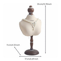 Pearl Necklace Display Stand Decorative Jewelry Holder Bust Elegant