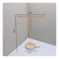 Necklace Stand Wood Base Bracelet Display Rack Easy to Assemble for Market Stall