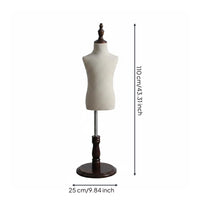 Child Mannequin Torso Stable Base Kids Dress Form Cloth Cover for Boutique