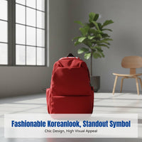 Minimalist Urban Backpack, Lightweight Nylon School Bag, Korean Style, Water-Resistant, Large Capacity, Unisex, for Students