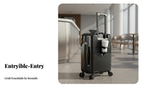 Lightweight Design Front-Accessibleing Trolley Case 360° Wheels Hardside Carry-on Airport Security-Approved Lock Suitcase Long-Lasting Hard Shell for Travelers, Vacationers, Business Professionals, Vacations, Weekend Getaways
