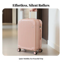Rolling Suitcase Silent Wheels Trolley Case Sturdy for Weekend Getaway, Adults