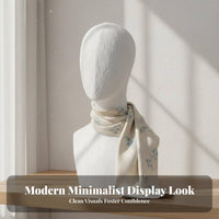 Mannequin Head Stand Lightweight Textile Covered Head Form Linen Finish