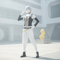Sleeveless Cosplay Costume with Belt Cropped Cosplay Outfit Fitted Costume with Belt Layered for Cosplayers, Anime Fans, Photoshoots, Stage Performances
