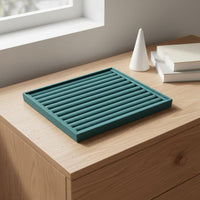 Rings Earrings Display Tray Grooved Design Jewelry Organizer Tray Space Saving for Showcase, Shop Counter