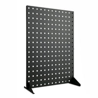 Metal Pegboard Display Stand Space-Saving Metal Pegboard Display Stable Base Freestanding Perforated Panel for Retailers, Market Stalls, Entryway