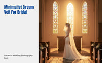 Bridal Veil, Double Tier Edged Design, Cream Wedding Headpiece with Comb, Elegant Photography
