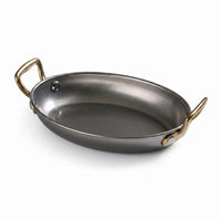 One-Piece Construction Oval Stainless Steel Tray Serving Piece Tableware Easy to Clean