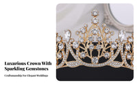 Crystal Gemstone Crown Korean Design Bridal Tiara Crystal Bridal Tiara Sparkling Crystal Gemstone S Wedding Headpiece Elegant