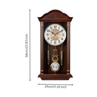 Vintage Pendulum Clock Arched Crown Home Decor Battery Powered