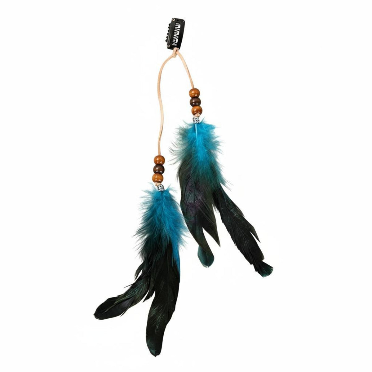 Feather Hair Fastener Bohemian Design Tassel Bead Hair Piece Fastener-in Feather Hairpiece Natural Feathers Headdress Wooden