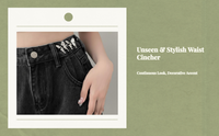 Adjustable floral waist buckle