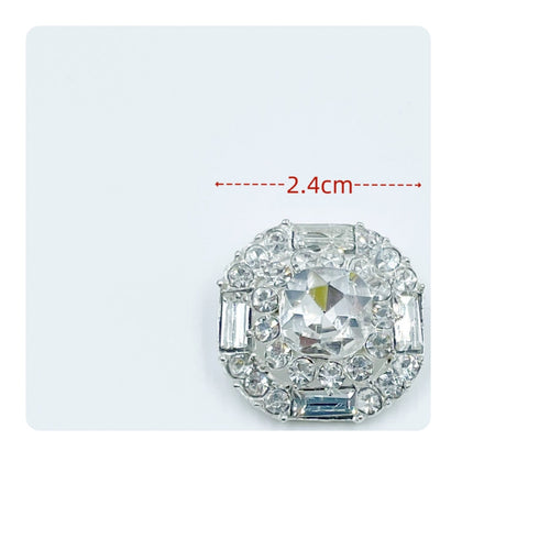 Pearl and Crystal Button Luxury Look Rhinestone Shank Button Elegant Design