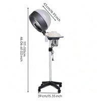 Hooded Hair Steamer Height Adjustable Standing Hair Steamer Beauty Equipment Vertical EU Plug