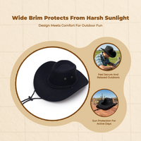 Cowboy Hat, Wide Brim, Breathable, Outdoor Sun Protection