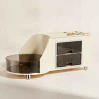 Vanity Organizer with Rotating Base Clear Makeup Organizer with Drawers Smooth